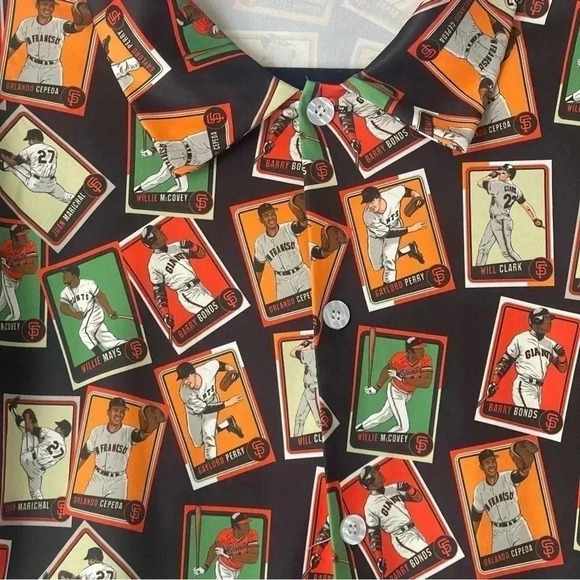 2023 San Francisco Giants Men's Medium Legends Aloha Hawaiian Button Down Shirt - Picture 4 of 7